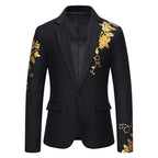 Damen Eleganter Blazer mit floralem Design und seidigem Finish