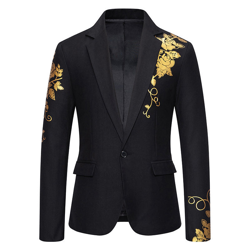 Damen Eleganter Blazer mit floralem Design und seidigem Finish
