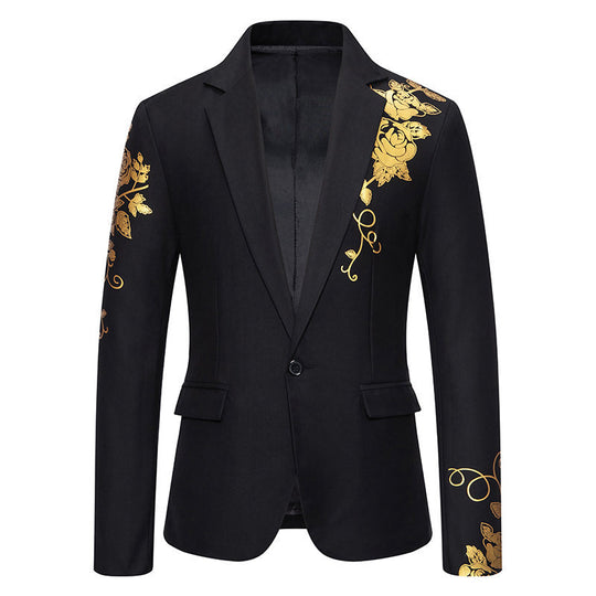 Damen Eleganter Blazer mit floralem Design und seidigem Finish R&B