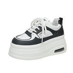 Damen Plateau Sneakers mit trendigem zweifarbigem Design und verstärkter Dämpfung