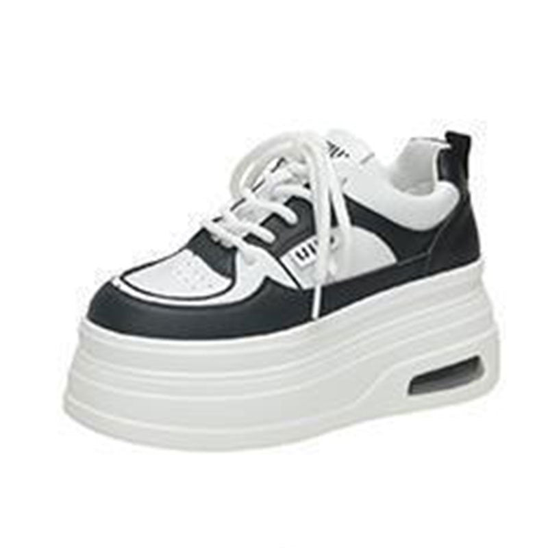 Damen Plateau Sneakers mit trendigem zweifarbigem Design und verstärkter Dämpfung
