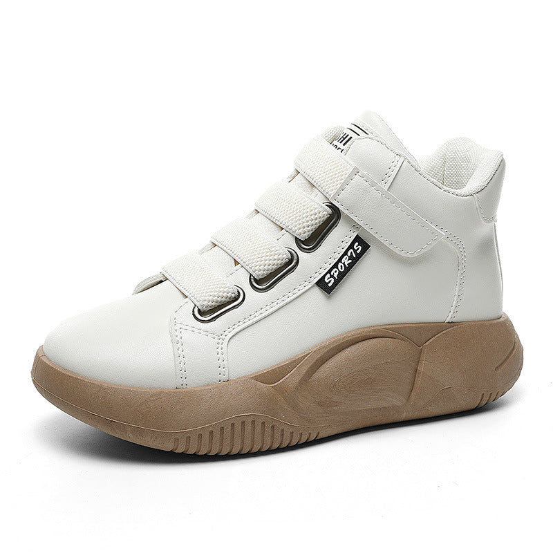 Damen Sportliche High-Top Sneakers mit elastischen Schnürsenkeln R&B