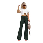 Damen Flared Jeans mit hohem Bund und tailliertem Schnitt R&B