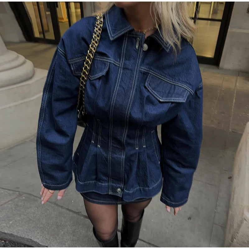 Damen modische Denim-Jacke R&B