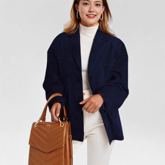 Damen eleganter Wildlederblazer R&B