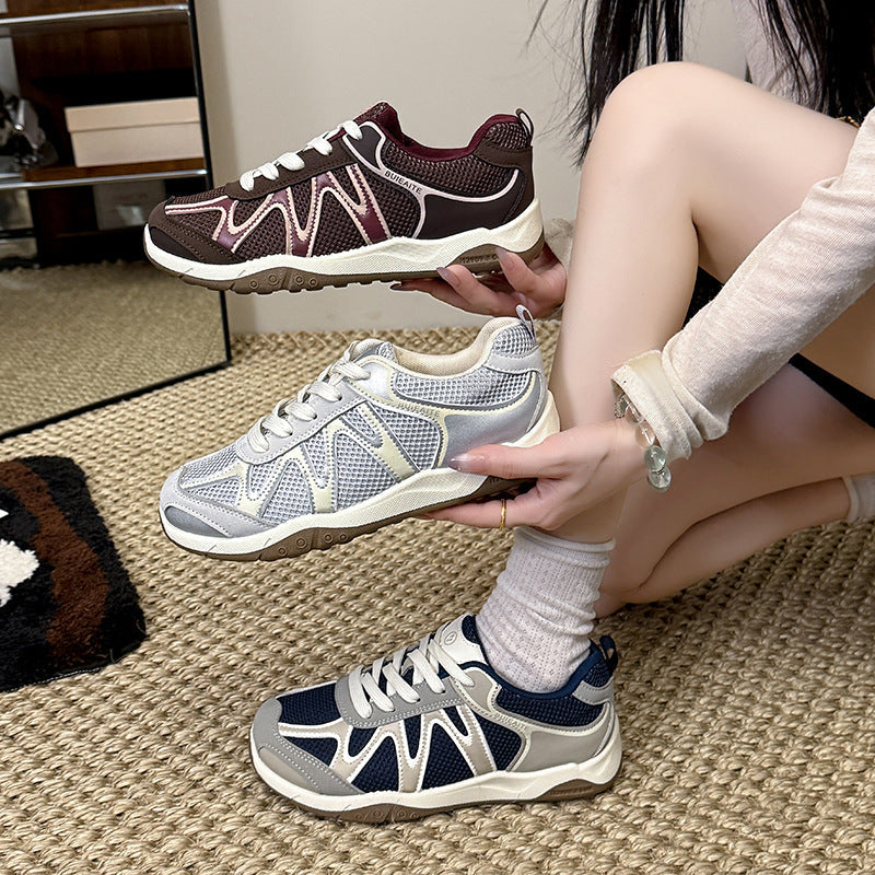 Damen sportliche Sneakers mit atmungsaktivem Obermaterial und rutschfester Sohle R&B