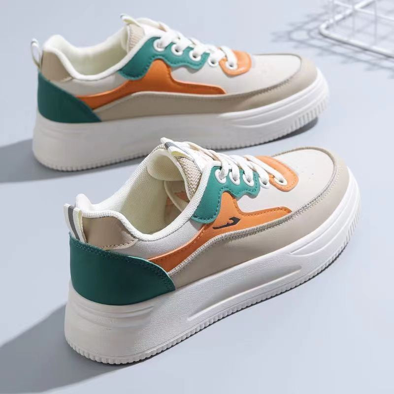 Damen Plattform Sneakers mit atmungsaktiver Obermaterialstruktur und rutschfester Sohle R&B