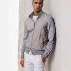 Herren lässige Sommerjacke im minimalistischen Design mit praktischen Reißverschlusstaschen R&B