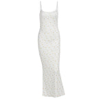 Damen Maxikleid mit floralem Muster und feinen Spaghettiträgern R&B