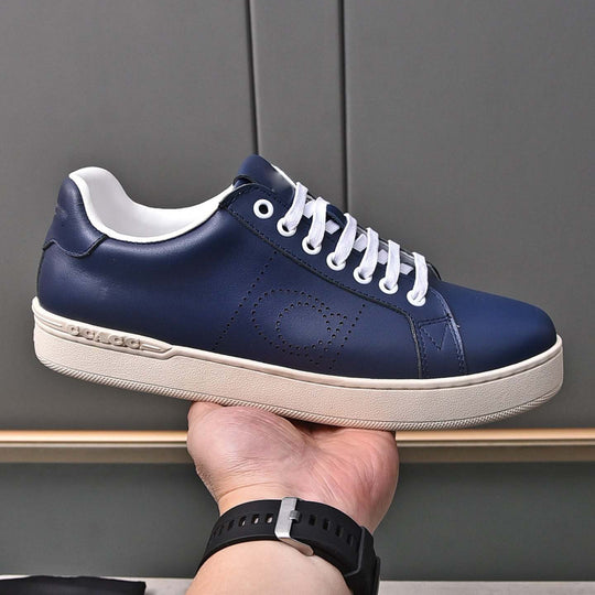 Damen Leder Sneakers mit atmungsaktivem Innenfutter und rutschfester Sohle R&B
