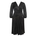 Damen Wickelkleid mit elegantem V-Ausschnitt und gerafftem Tailleneinsatz R&B