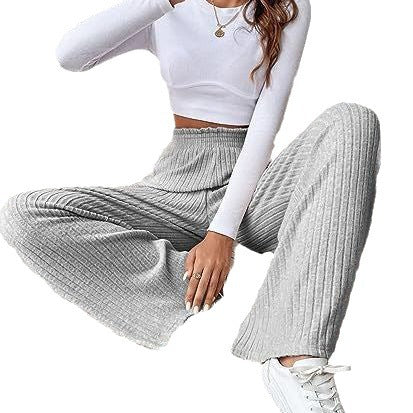 Damen Weite Ripp-Hosen mit elastischem Bund R&B