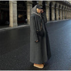Damen Oversized Mantel mit Nadelstreifen R&B