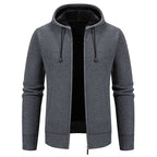 Herren moderne Kapuzenjacke mit strukturierter Oberfläche und weichem Innenfutter R&B