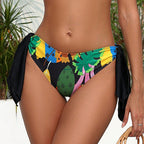 Damen Bikinislip mit verspieltem Seitenschnitt und floralem Design R&B