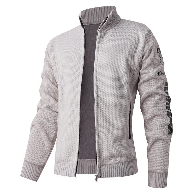Herren gesteppte Freizeitjacke mit hohem Kragen und modernem Innenfutter R&B