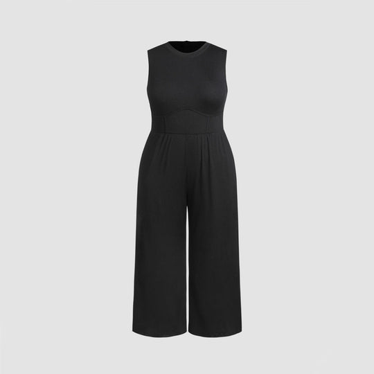 Damen Jumpsuit mit elegantem schulterfreiem Design und praktischen Seitentaschen R&B