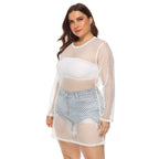 Damen Netz-Streifenkleid R&B