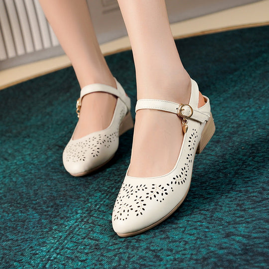 Damen Ballerinas mit modischem Lochdesign und bequemer Sohle R&B