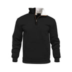 Herren sportlicher Kapuzenpullover mit halbem Reißverschluss und praktischer Kängurutasche R&B