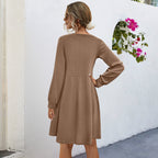 Damen Freizeitkleid mit Knopfleiste und seitlichen Eingrifftaschen R&B