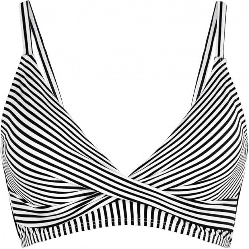 Damen Sportliches Bikini-Oberteil mit Wickel-Design R&B