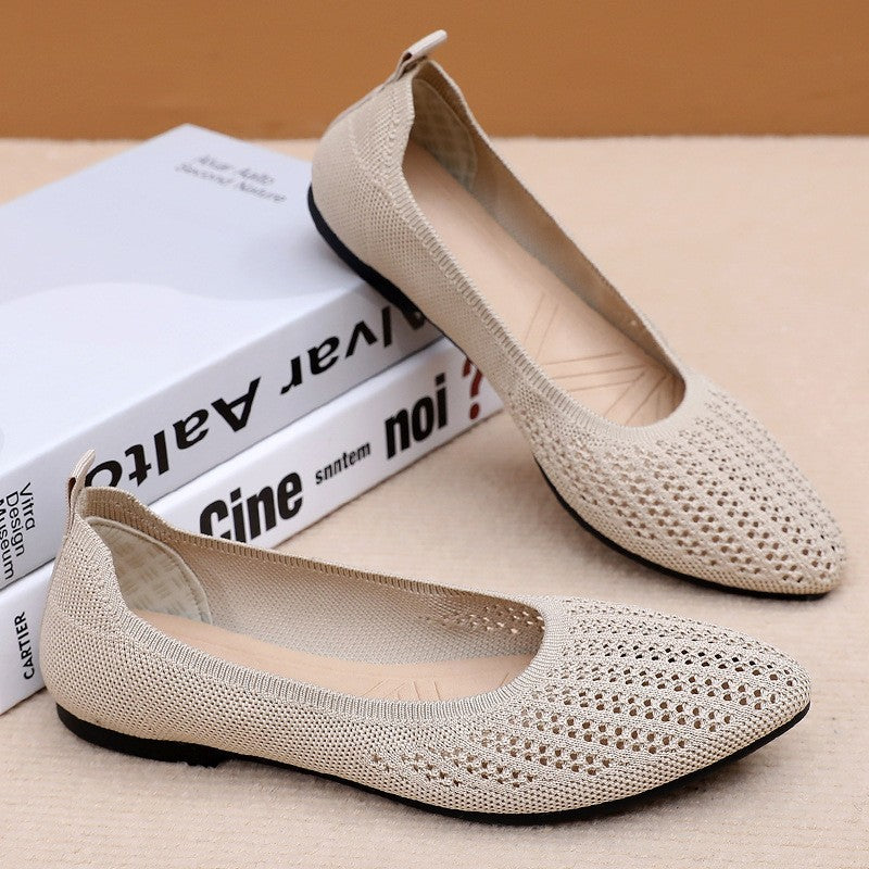 Damen Bequeme Ballerinas aus atmungsaktivem Netzmaterial