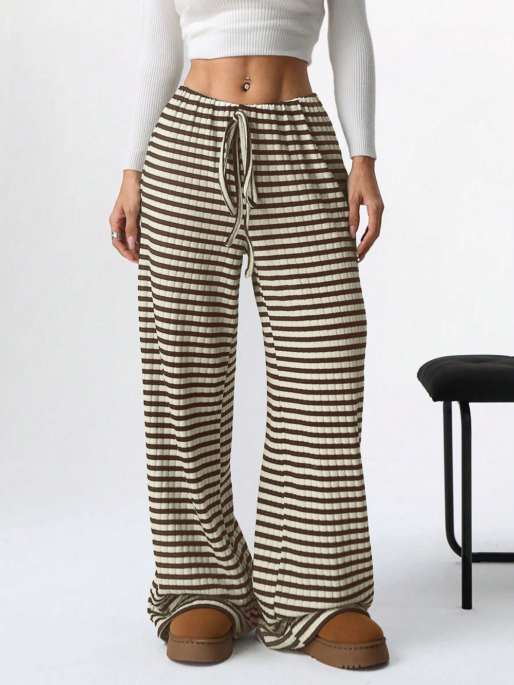 Damen luftige Komfort-Hose mit elastischem Bund und Taschen R&B