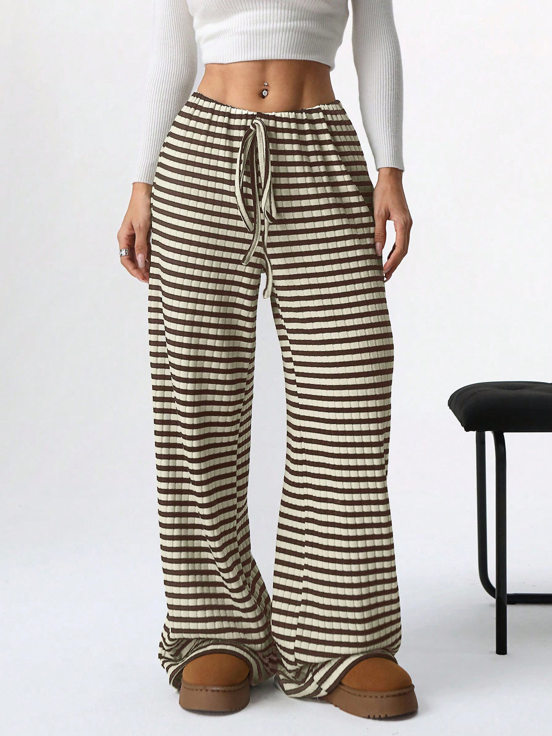 Damen luftige Komfort-Hose mit elastischem Bund und Taschen R&B