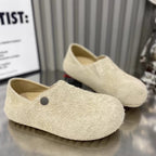 Damen Modische Clogs mit komfortablem Innenfutter und praktischem Druckknopfverschluss R&B