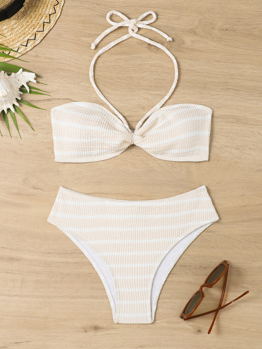 Damen Bandeau Bikini mit raffiniertem Knoten R&B