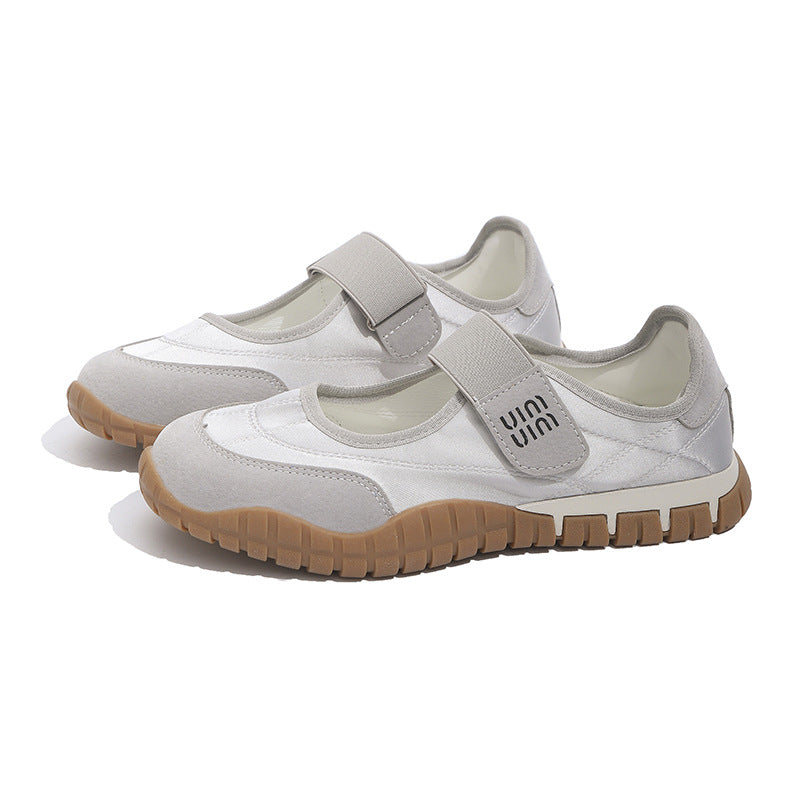 Damen Sportliche Sneakers mit Klettverschluss und atmungsaktiver Sohle R&B