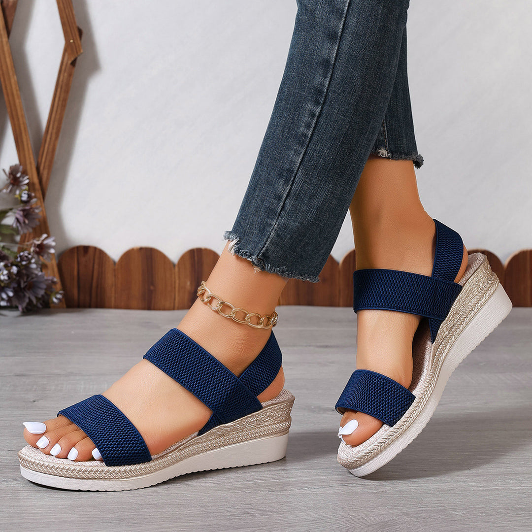 Damen Sandalen mit rutschfester Sohle und elastischen Riemen R&B
