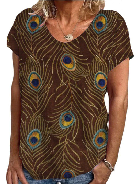 Damen Lockere Bluse mit buntem Paisleymuster R&B