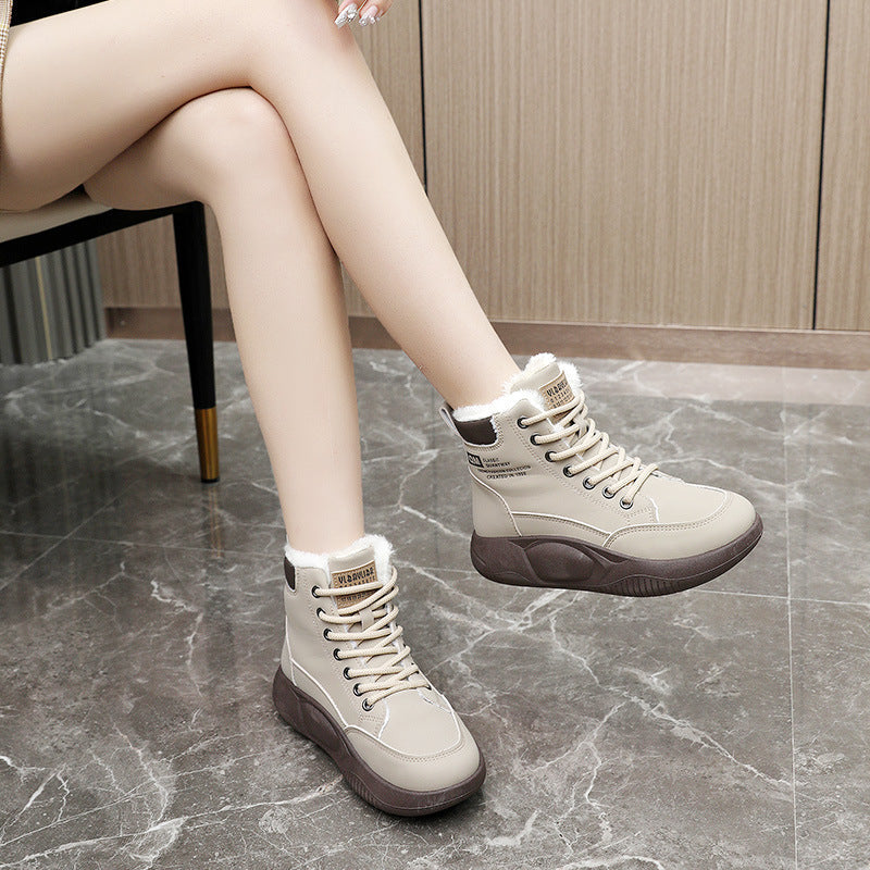Damen gefütterte Hochschaft Sneaker mit rutschfester Sohle R&B