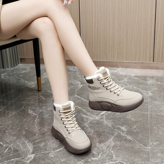 Damen gefütterte Hochschaft Sneaker mit rutschfester Sohle R&B