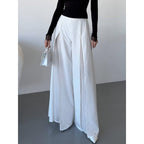 Damen Elegante lange Hose mit seitlichen Schlitzen und fließendem Schnitt R&B