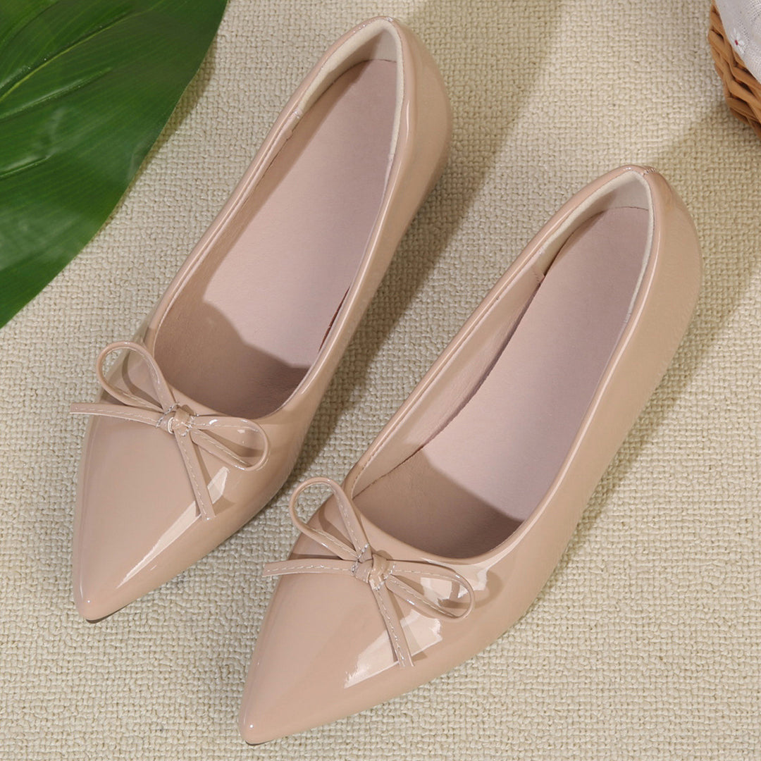 Damen Elegante Ballerinas mit modischem Schleifen-Detail R&B