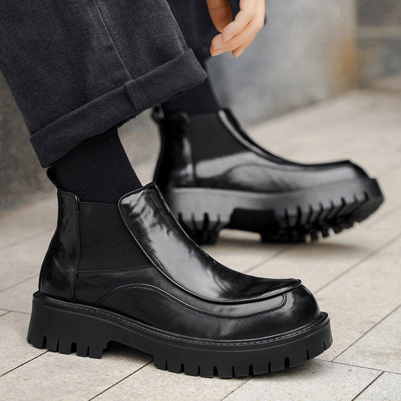 Damen Chelsea Boots mit robustem Profil und elastischen Einsätzen