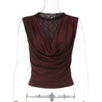 Damen Elegantes Oberteil mit raffinierter Spitzenpartie R&B