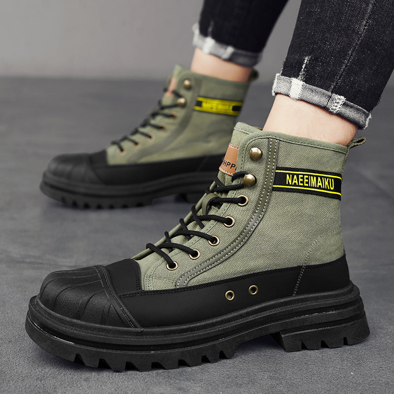 Damen trendige High-Top Stiefel mit rutschfester Sohle und robustem Design R&B