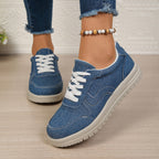 Damen Sneakers im lässigen Denim-Look mit komfortabler Profilsohle R&B