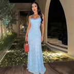 Damen Elegantes Maxikleid mit raffinierten Details R&B