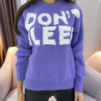 Damen Kuscheliger Statement-Pullover mit Motiv R&B