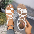 Damen Geflochtene Freizeit-Sandalen mit anatomischem Fußbett R&B