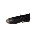 Damen elegante Ballerinas mit funkelndem Zehenbereich und dekorativem Riemen
