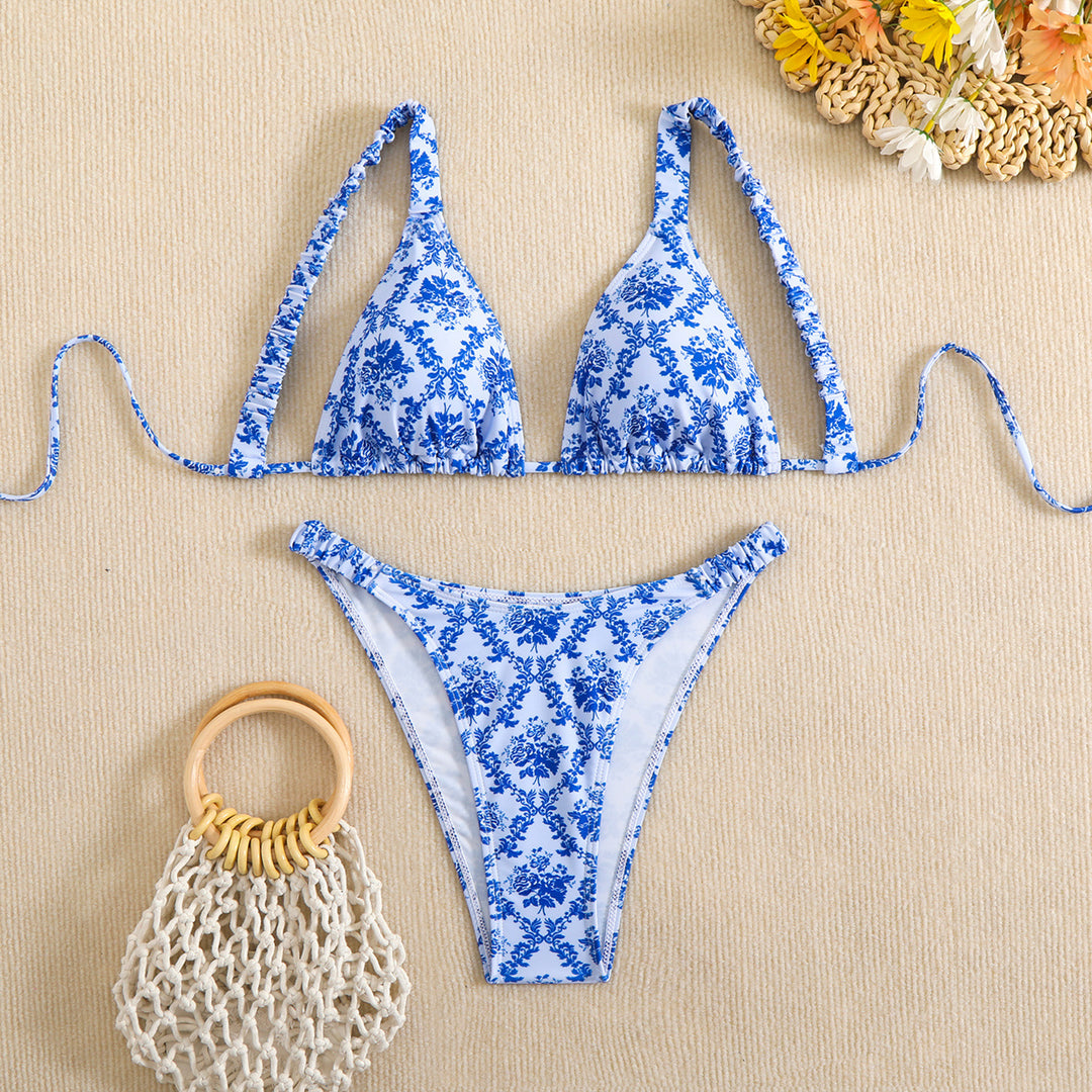 Damen Bikini-Set mit floralem Design und verstellbaren Trägern R&B
