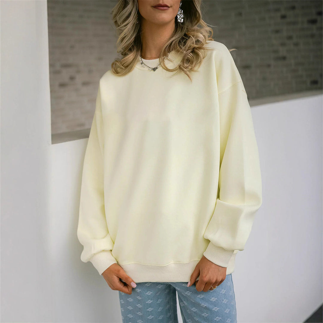 Damen komfortabler Sweater und weit geschnittene Pants Set R&B
