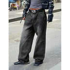 Damen High-Waist Baggy Jeans mit einzigartigem Waschungsverfahren R&B