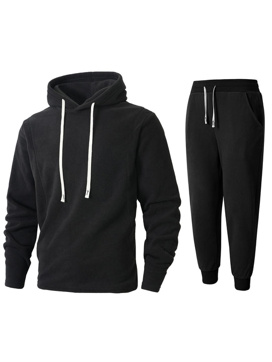 Damen Kuscheliger Fleece-Hoodie und Jogginghose Set R&B